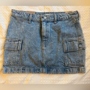 Levi's Blue Denim Cargo Mini Skirt